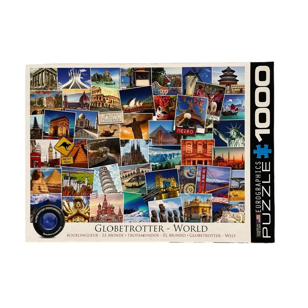 Globetrotter World 1000Pc Jigsaw Puzzle Travel Photograpy Historical Places